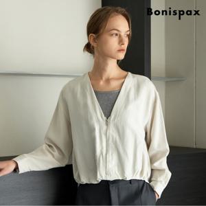 [보니스팍스]레이어드 배색 포인트 집업 긴팔 셔츠 (XQ1BA005L0)