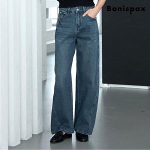 [보니스팍스]빈티지 워싱 와이드 데님 팬츠 (XQ2TA002L0)