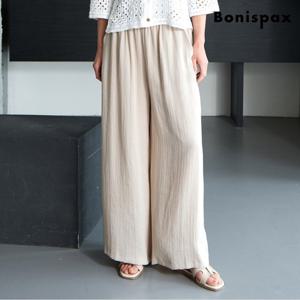 [보니스팍스]허리 밴딩 썸머 와이드 팬츠 (XQ2TA004L0)