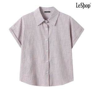 [르샵]체크 패턴 루즈핏 반팔 셔츠 (DQ2BA002A)