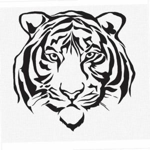 D24 호랑이02 대형 데칼스티커 TKL-21