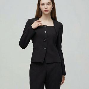 [에고이스트]어깨 패드 레이어드형 자켓 ES1WJ262