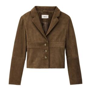 바앤쉬 모르페오 스웨이드 크롭 숏 재킷 1E26MORF 321