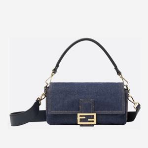 펜디 골드톤 메탈 버클 데님 숄더백 8BR600 AWVFF0NAP