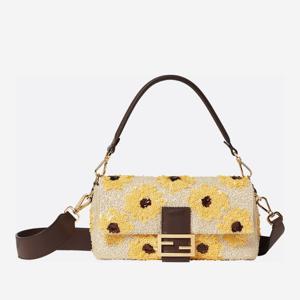 펜디 플로럴 시퀸 자수 로고 플랩 숄더백 8BR600 AWVVF1VFQ