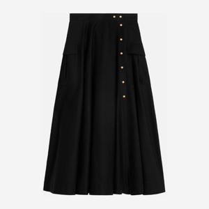 셀린느 버튼 프런트 플레어 A라인 스커트 RJ0A4 539W38NO