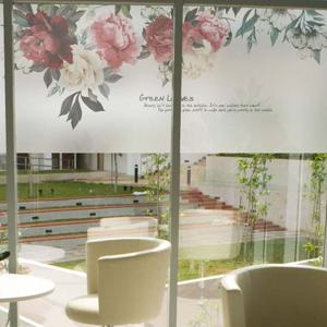 무점착투명시트_빈티지 로즈플라워01_C01_W90xH180cm 안개시트지