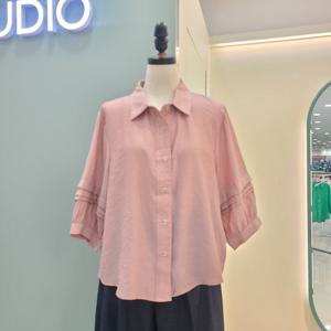 [수스]소매 이중 카라셔츠 S262BBL459/그린,핑크_YS