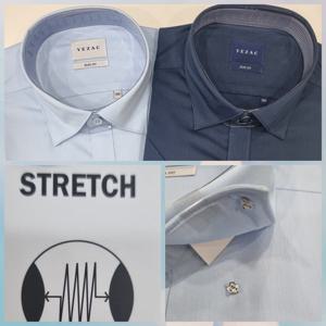 [예작]예작 슬림핏/배색/스냅/스판/코튼폴리/반팔 YJEMBS252-1 B