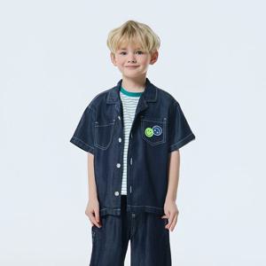 [래핑차일드]데님 반팔 셔츠 (86319-322-01)