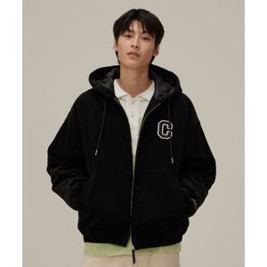 커버낫 COVERNAT C 로고 코듀로이 후디 자켓 블랙 CO2403JK46BK 452899