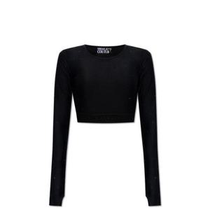 26 SS 베르사체 진스 꾸뛰르 롱슬리브 크롭 탑 899 76HAHE05CJXXE