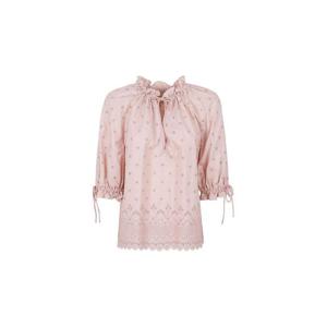 발렌티노 드로스트링 러플 퍼프 소매 블라우스 8B3AEBL0A3Q 9YD TP977185460