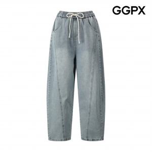 [GGPX] 사선 절개 데님 밴딩 팬츠 (GQ3PT027F)