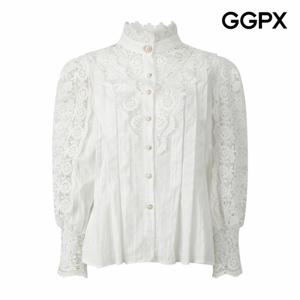 [GGPX] 로맨틱 레이스 하이넥 블라우스 (GQ3SH039F)