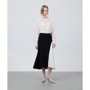 쥬크 사이드 배색 포인트 플레어 스커트(Z251MSD006)