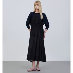 크랍 가디건 셔링 맥시 원피스(Z252MSE012)