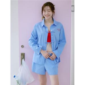 리본 스트라이프 파자마 셔츠(Z252MSC025)