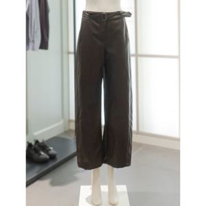 벨티드 페이크 레더 팬츠(Z254MSA008)