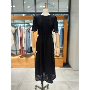 써스데이아일랜드(T256MOP144W) 시스루 깅엄체크 롱 원피스