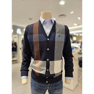 닥스가디건 26년 SS 모혼방 빅체크패턴 브이넥 카디건 (DMP1SWCD201N1)