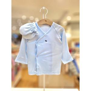 블루독베이비1 (4617000005069) 26SS 출산2종선물 BL)구름모달배내저고리 손싸개