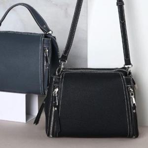 [패션] 부드러운 천연소가죽 여성 토트크로스 블랙