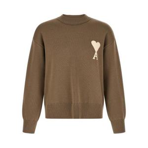 아미 ADC 울  코튼 크루넥 하트 스웨터 UKS859KN0156A117 Beige