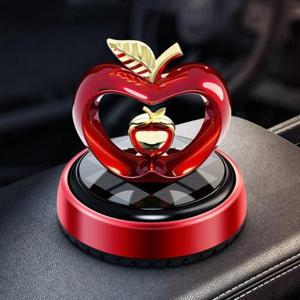 D24 차량용 사과 하트 태양열 회전 방향제
