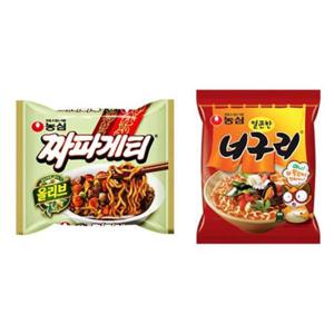 짜파구리 5봉세트 너구리 5봉 + 짜파게티 5봉