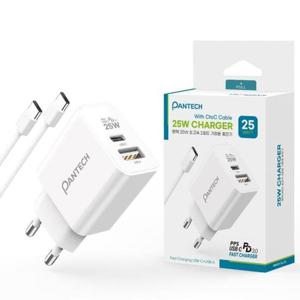 팬택 가정용충전기 PD 25W 2포트 충전기 (CtoC 케이블 포함) (USR-P22-P25U2) 핸드폰충전기