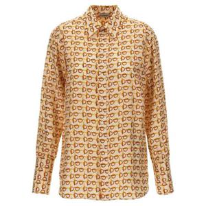 버버리 B 실크 셔츠 8090731GOLDWHITE