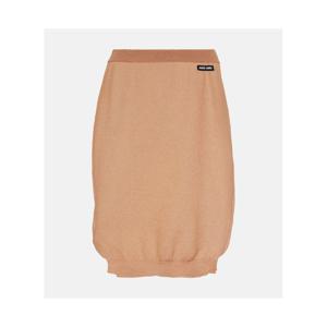 미우미우 로고 니트 미디 스커트 P00843962