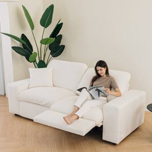 노르 3인용 아쿠아텍스 패브릭 전동 구스 리클라이너 소파 AKP81-1