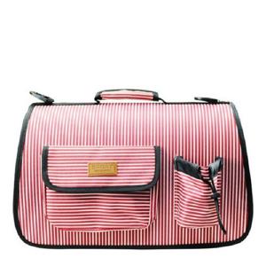 강아지가방 천국 스포츠 이동가방 줄무늬핑크 M
