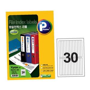 프린텍 V3290-20 화일인덱스라벨 30칸20매