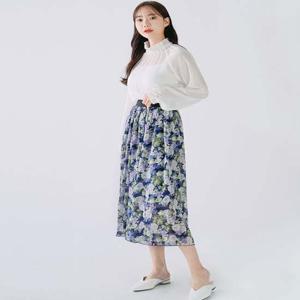 여성꽃무늬밴딩스커트 KYI 80905