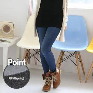 BS 잠자리포켓 청나염 기모레깅스 SD-4005