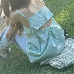 슈팅스타 / 심플 뒤트임 백 스트랩 유니크 디자인 나시 220345