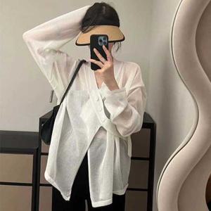 슈팅스타 / 크로스 언발란스 유니크 얇은 여름 가디건 525131