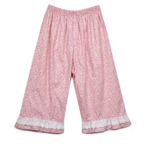 여성 꽃무늬 레이스 7부 파자마 잠옷바지 홈웨어룩 가