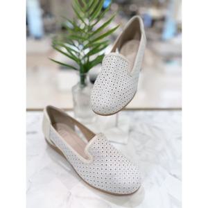 닥스구두 여성단화 여름큐빅펀칭 DLO210 GD35 아이보리 3cm