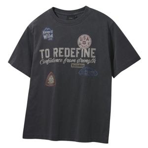 지프 남여공용 가먼트다잉 와펜프린트 반팔티셔츠JR2TSU206