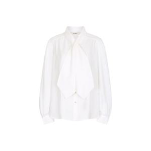 JJ지고트 타이넥 쉬폰 셔링 블라우스 GN9A0BL51