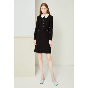 JJ지고트 배색 칼라 패치 포켓 원피스 GN9M0OP90