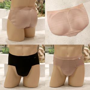 엉덩이뽕 체형 보정용 스판 자카드 남성 힙패드 삼각팬티 VMPS959