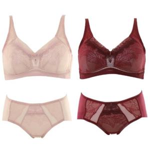 [비너스 란제리] (A컵B컵)오르화 부유방 보정 커버 노와이어 풀컵 보정 브래지어+햄팬티 세트 (OBR3216A_B OPT3216H) OBRPT3216A