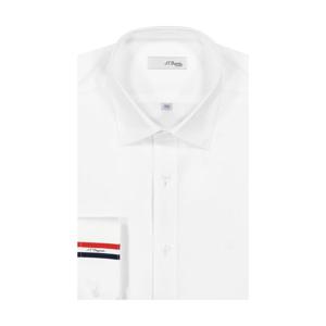 듀퐁셔츠 SE4SM21LS307SWH 140수 순면 삼색포인트 슬림핏 긴팔셔츠