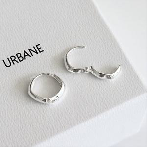 [폭스타일] 실버925 모던 오각 원터치 링 귀걸이