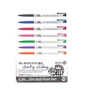 제노 베이비 마이키 볼펜 0.38mm /12개입 1세트